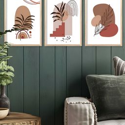 Kotart Brown & Black 3 Pieces Wooden Modern Wall Arts-picture-23