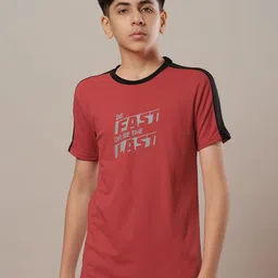 Technosport Boys Typography Printed Antimicrobial Slim Fit T-shirt-image-20