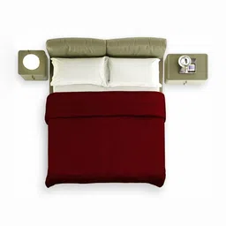 IVAZA Maroon Printed Microfiber 233 GSM Double Bed Comforter-picture-20