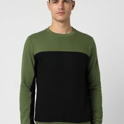 Peter England Casuals Men Colourblocked Pullover Ribbed Sweatshirt-picture-44