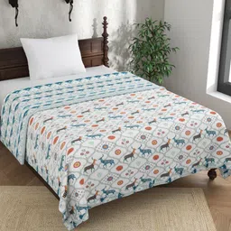 EverHOME Multicoloured Ethnic Motifs AC Room 150 GSM Single Bed Dohar-5