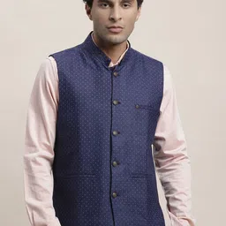 Turtle Printed Reversible Nehru Jacket-17