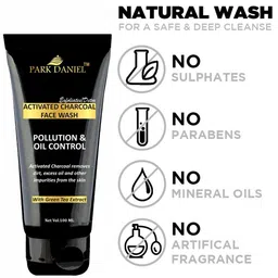 Park Daniel Set Of 2 Activated Charcoal Face Wash With Green Tea Extract- 100 ml Each image 2