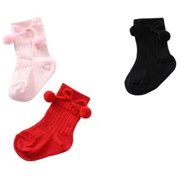 MOMISY Kids Pack Of 3 Patterned Ankle Length Socks-12