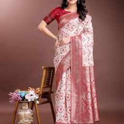 Astita Ethnic Motifs Printed Woven Design Zari Saree-picture-19