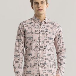 Snitch Men Smart Slim Fit Opaque Printed Casual Shirt-image-66