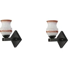 1ST TIME Brown & White Solid Glass Traditional Cylinder Wall Lamps Wall Lamps-picture-44