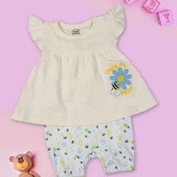 MeeMee Infant Girls Printed Cotton Rompers-image-51
