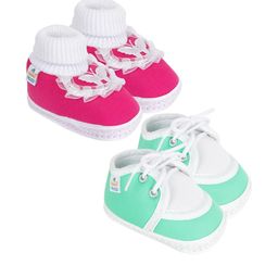 NESKA MODA Pink Cotton Booties-image-83