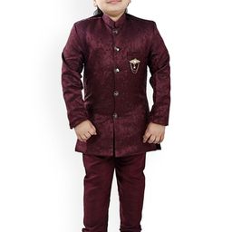 BAESD Boys Woven Design Sherwani Set-65