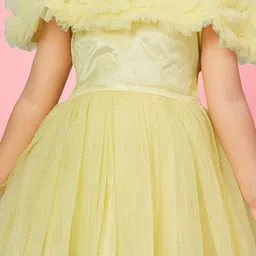 BAESD Flutter Sleeve Net Fit & Flare Dress image 2