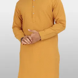 VeBNoR Men Thread Work Dobby Kurta-image-38