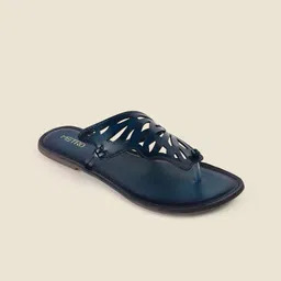 Metro Women Leather Open Toe Flats-picture-13