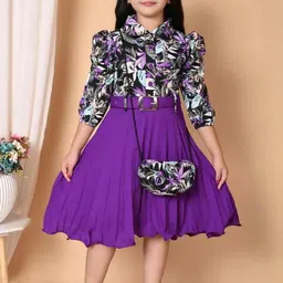 Zenat Floral Print Bishop Sleeve Fit & Flare Midi Dress-picture-20