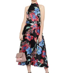 Amagyaa Print Satin Maxi Dress-picture-8