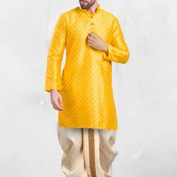 SHIWAM ETHNIX Geometric Printed Straight Kurta with Dhoti Pants-image-46