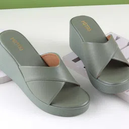 Metro Women Open Toe Platform Sandals-16