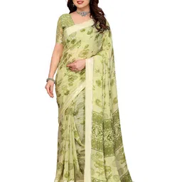 Moda Rapido Floral Printed Saree with Unstitched Blouse-picture-4