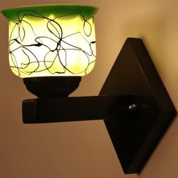1ST TIME Green & White Glass Traditional Cylinder Shaped Wall Lamp-picture-24
