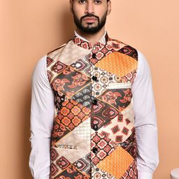 PRINTCULTR Printed Woven Nehru Jacket-picture-24