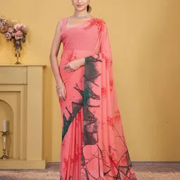 Garden Vareli Abstract Printed Pure Chiffon Saree-picture-33