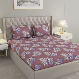 Raymond Home Insignia Green & Pink Floral Printed Queen Bedsheet Set- 2.50 m x 2.25 m-image-44