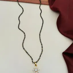 Anouk Gold-Plated Artificial Stones and Beads Mangalsutra-4