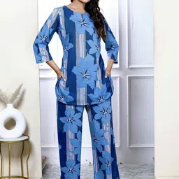 Kaftanize Women Floral Printed  Kurti with Palazzos-43