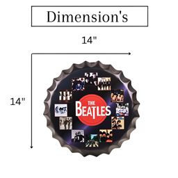eazy wagon Black & Red Bottle Caps Printed Metal Wall Hangings-9