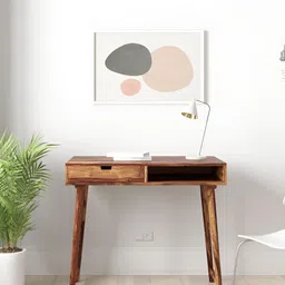 Ikiriya Beige Teak Finish Water Resistant Study Table-image-10