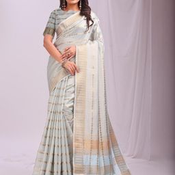 Mitera Woven Design Zari Organza Saree-picture-23