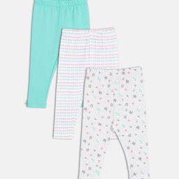 MINI KLUB Girls Pack Of 3 Mid-Rise Ankle-Length Leggings-picture-15