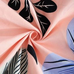 Myntra Elegant Homes Pink & Blue Printed Fitted 300 TC King Bedsheet Set 2.70 m X 2.70 m-image-85