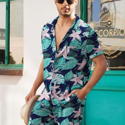SZN Men Floral Printed High-Rise Shorts-image-96