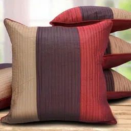 India Furnish Maroon Silk Square Cushion Cover-picture-23