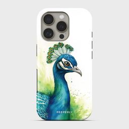 PEEPERLY Women iPhone 13 Regal Blue Peacock Impact Resistant Back Case-picture-22
