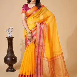 LeeliPeeri Designer Women Woven Design Zari Silk Blend Saree-picture-48