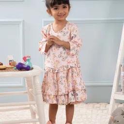 THE BABY TRUNK Girls Printed Long Sleeves Top With Skirt-picture-43