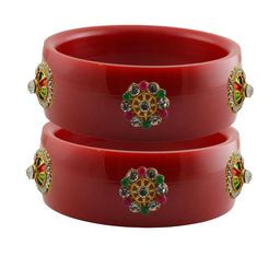 Vidhya Kangan Women Red Bangle-image-42