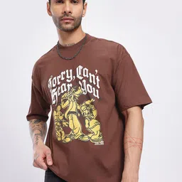 Disney by Glitchez Graphic Drop-Shoulder Oversize T-shirt-image-90
