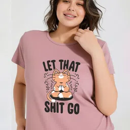 Toodle Plus Plus Size Women Printed T-shirt-image-15