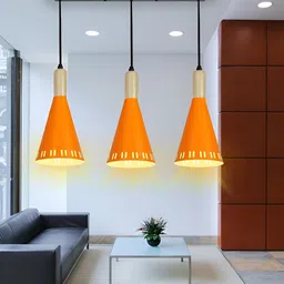 KINIS Orange Frustum Quirky Aluminium Ceiling Lamp-image-0