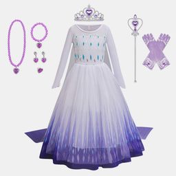 YK Girls Embellished Fit & Flare Maxi Dress-image-28