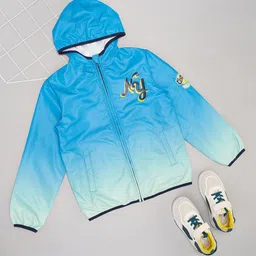 Pantaloons Junior Boys Crop Open Front Jacket with Patchwork image 1