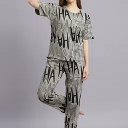 DZZO Women Printed Pure Cotton Night suit-picture-30
