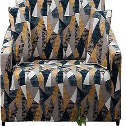 KriShyam Blue & Yellow Printed 2 Seater Sofa Cover-image-52