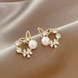 TANLOOMS Women Gold-Plated Contemporary Studs Earrings-18