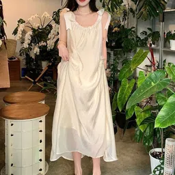 StyleCast Women Tie-Up Neck A-Line Maxi Dress-picture-38