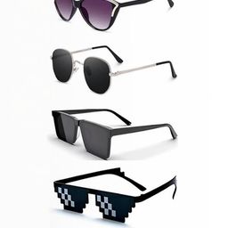 Arzonai Unisex Black Sunglasses-image-100
