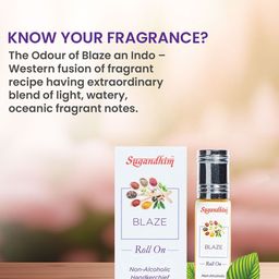 Sugandhim Blaze Non-Alcoholic Handkerchief Roll On - 8 ml-42